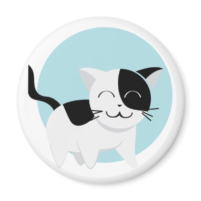 Cute Kitten Refrigerator Magnet by VectorGraphics