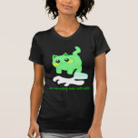 Cute kitten with spilt milk tee shirt