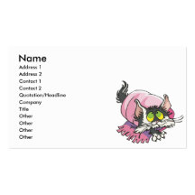 cute kitty cat wrapped in blanket business card templates