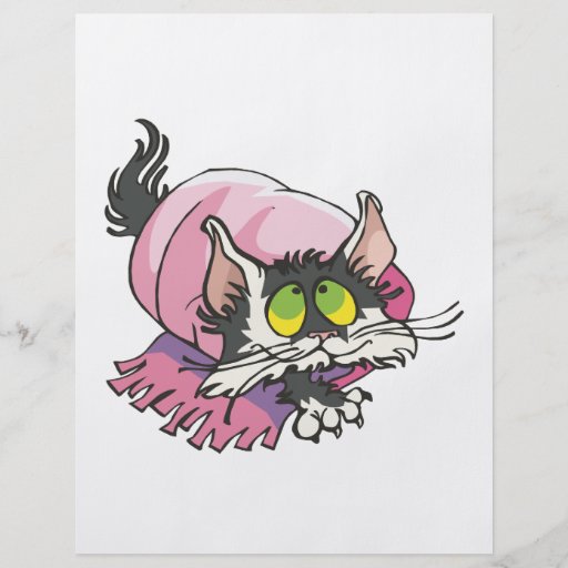 cute kitty cat wrapped in blanket full color flyer