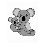 Cute Koala Bear and Baby Post Cards