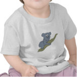 cute koala bear on branch shirts