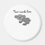 Cute koala grey fridge magnets