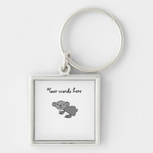 Cute koala grey keychain