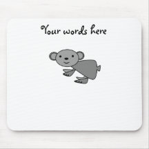 Cute koala grey mouse pads