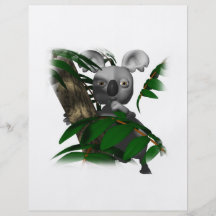 cute koala hiding in tree custom flyer
