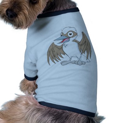 Cute Kookaburra Laughing Cartoon Dog T Shirt by graphicdesigner