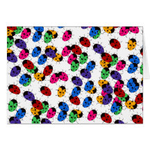 Cute Lady Bug Design Card