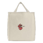 Cute Lady Love Bug Tote embroidered bags