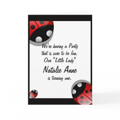 Cute Ladybug Birthday Invitation Template by tanyapecora_invites