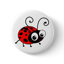 Cute Ladybug Buttons