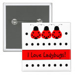 Cute Ladybug Customizable Button