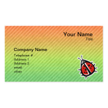 Cute Ladybug Design Business Card Template