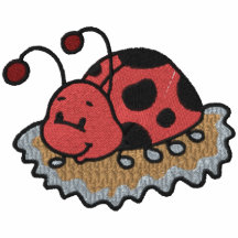 Cute Ladybug in Dirt Embroidered Polo Shirt