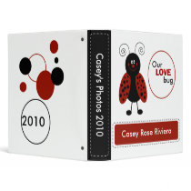 Cute Ladybug LOVE BUG black & red Photo Album #1 Binders