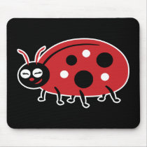Cute Ladybug Mouse Pad