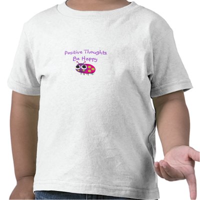 Cute Ladybug "Positive Thoughts" Toddler T-Shirt by creatingmybestlife