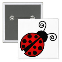 Cute Ladybug - Red and Black Buttons