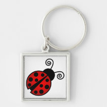 Cute Ladybug - Red and Black Keychain