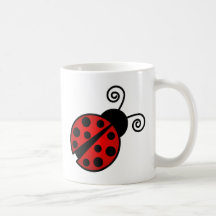 Cute Ladybug - Red and Black Mug
