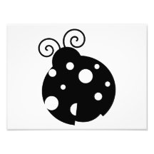 Cute Ladybug Silhouette Photo