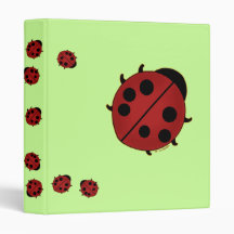Cute Ladybug Vinyl Binders