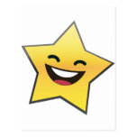 Cute Laughing Smiling Star Power Postcard