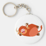 Cute  Lazy Cartoon Highland Cow Keychain keychains