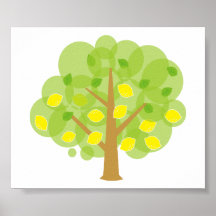 Cute Lemon Tree Posters