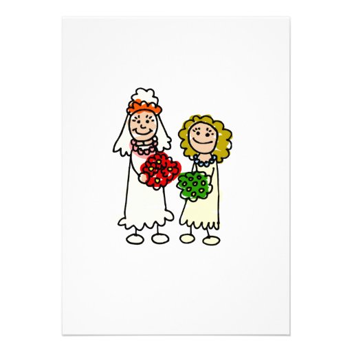 Cute Lesbian Brides Announcements