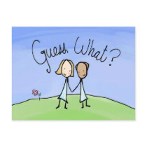 Cute Lesbian Couple Guess What Post Cards