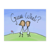 Cute Lesbian Couple Guess What Post Cards