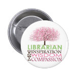 Cute Librarian Gifts Button
