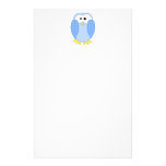 Cute Light Blue Penguin. Penguin Cartoon. Stationery Design