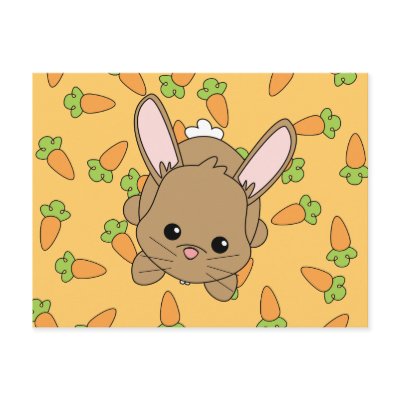 Cute Lil' Bunny Post Card by candystore