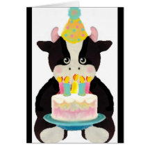 cute lil' cow birthday card