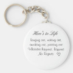 cute lil heart, Here's to Life, hanging out, ma... Key Chains