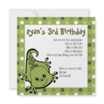 Cute Lil' Lizard Custom Invites