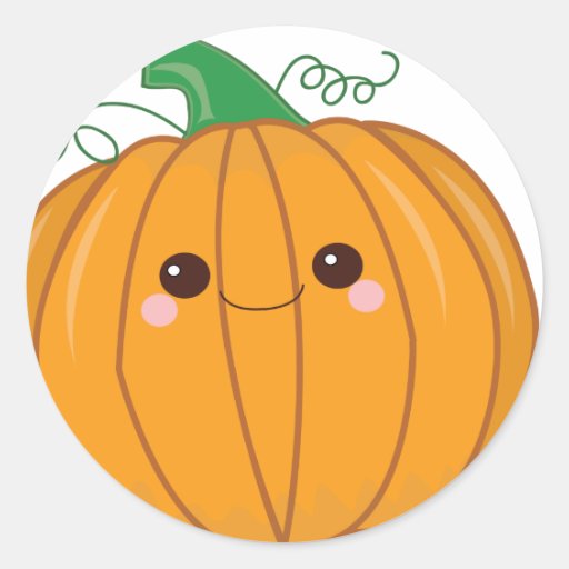Cute Lil Pumpkin Round Stickers