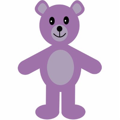 Cute lilac teddy bear hanging ornament photo sculptures by Molly_Sky