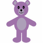 Cute lilac teddy bear hanging ornament photo sculptures