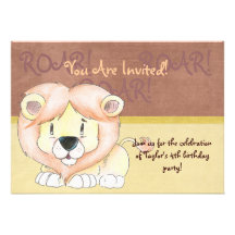 Cute Lion Invitation