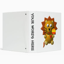Cute lion with lollipop! binder