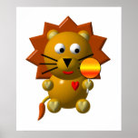 Cute lion with lollipop!