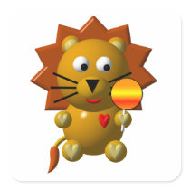 Cute lion with lollipop!
