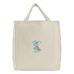 Cute Little Baby Seal, SAVE THE, SEALS embroidered bags