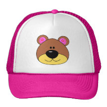 Cute Little Bear Face Mesh Hats