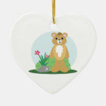 cute little bear standing outside ornament