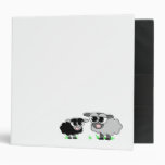 Cute Little Black Sheep and Big Grey Sheep Binder