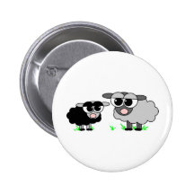 Cute Little Black Sheep and BigGray Sheep Pins